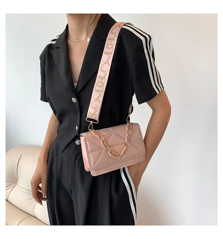 2023 Summer Black Nylon Shoulder Bag with Gold Strap — feature 10