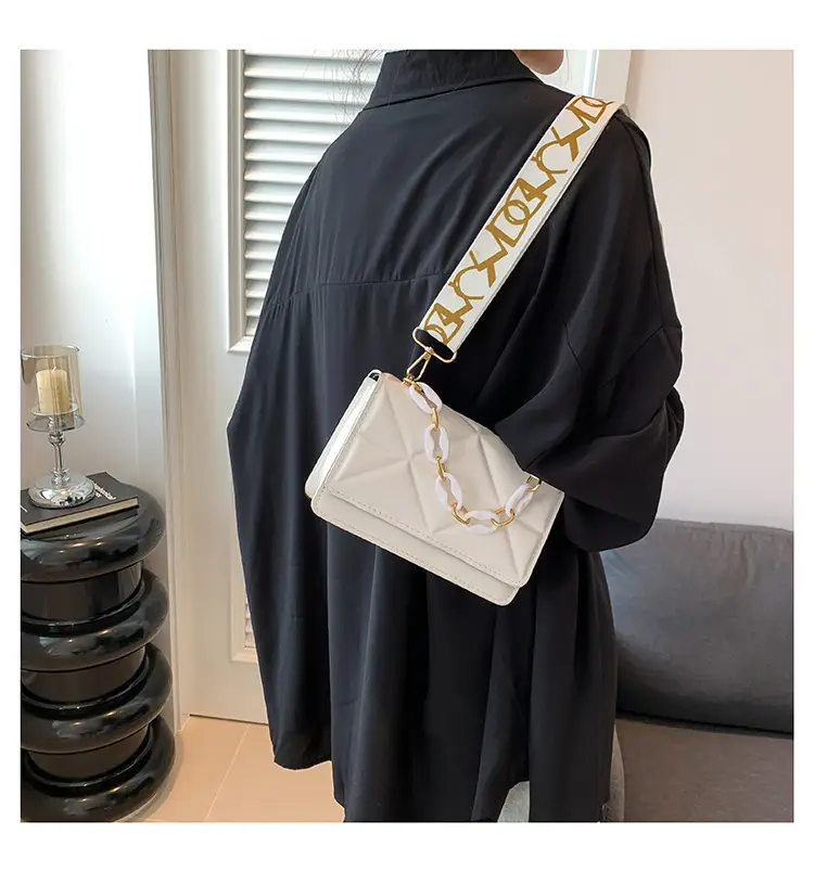 2023 Summer Black Nylon Shoulder Bag with Gold Strap — feature 18