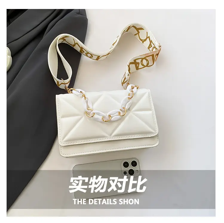 2023 Summer Black Nylon Shoulder Bag with Gold Strap — feature 5