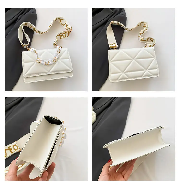 2023 Summer Black Nylon Shoulder Bag with Gold Strap — feature 7