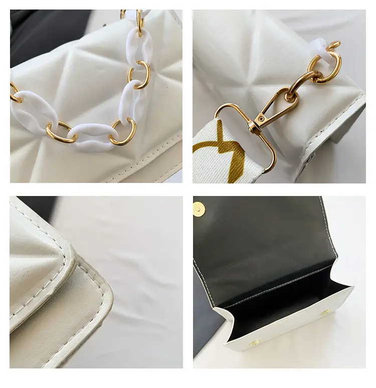 2023 Summer Black Nylon Shoulder Bag with Gold Strap — feature 8
