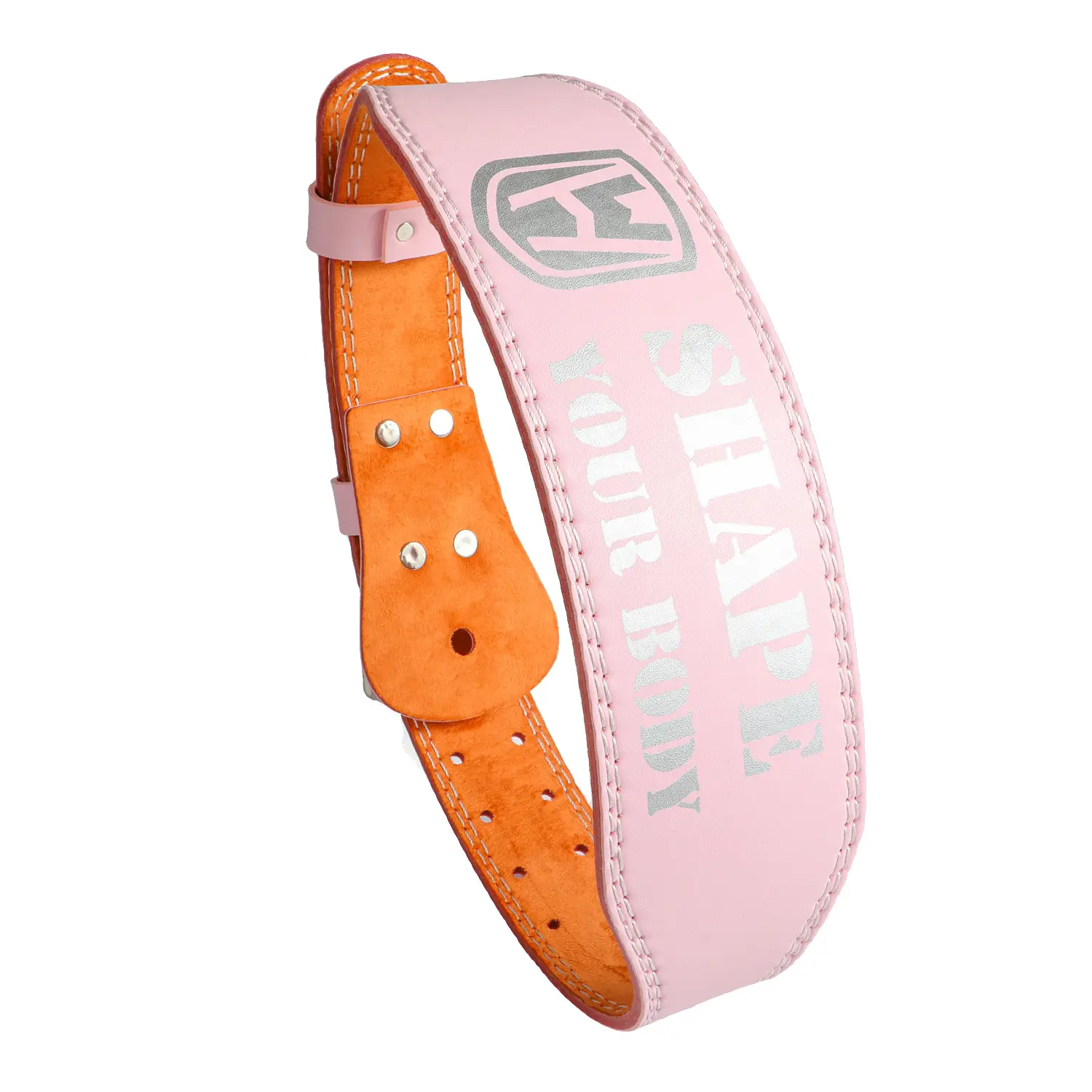 Women's Pink & Orange Waist Support Belt for Deep Squat & Hard Pulls - Image 2