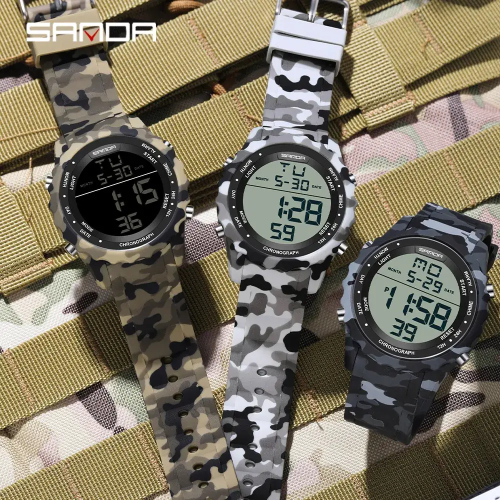 Military Camouflage Tactical Electronic Watch Multi-Functional Waterproof - Image 7