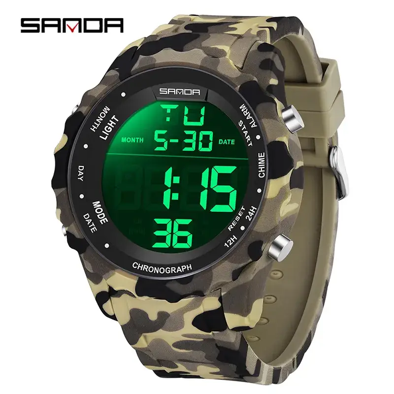 Military Camouflage Tactical Electronic Watch Multi-Functional Waterproof - Image 9