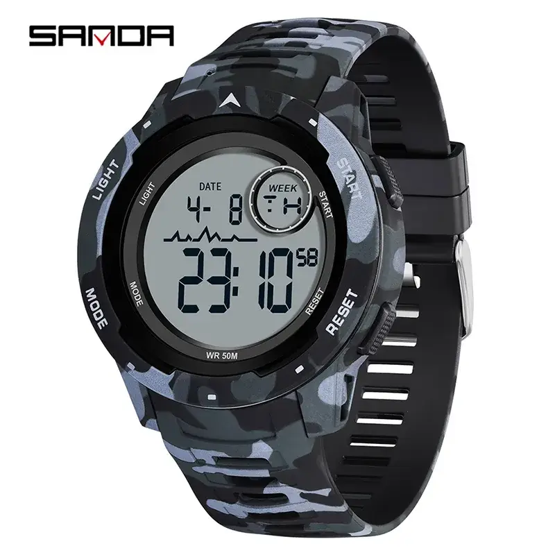 Sanda Digital Tactical Watch for Men Waterproof Outdoor Sports - Image 2