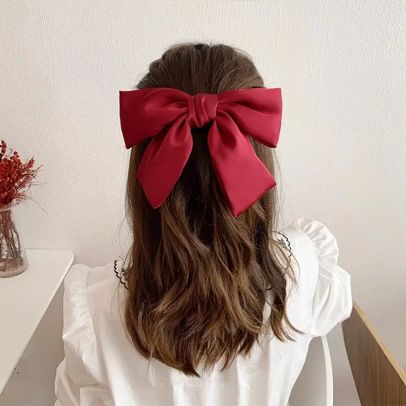 Satin Bow Hairpins in Multiple Colors - Image 12