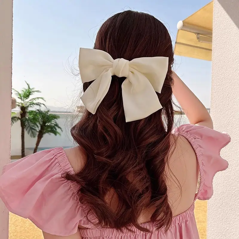 Satin Bow Hairpins in Multiple Colors — feature 1