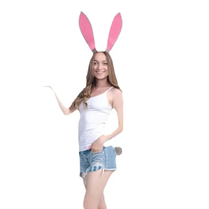 Pink Easter Bunny Ears Headband for Cosplay Costume - Image 21