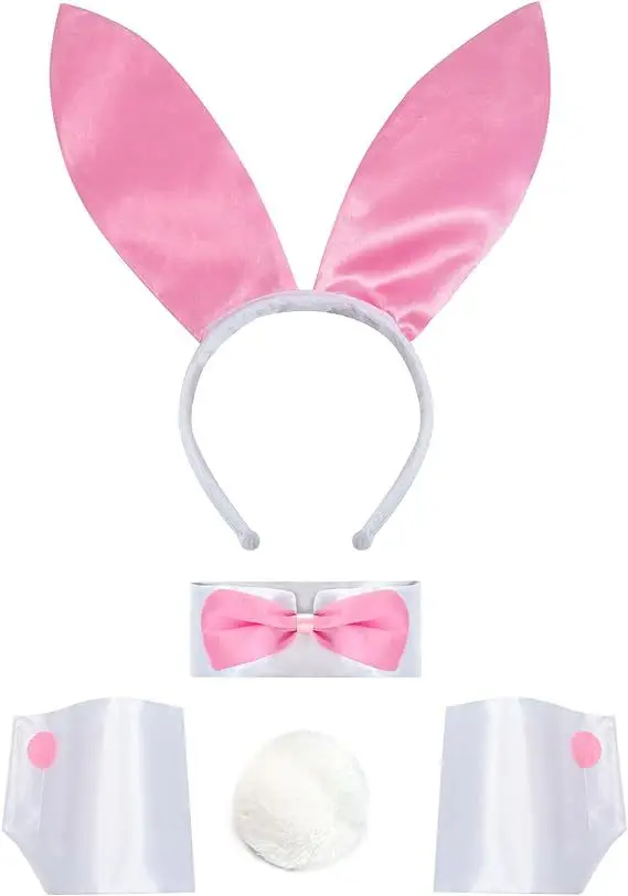 Pink Easter Bunny Ears Headband for Cosplay Costume - Image 9