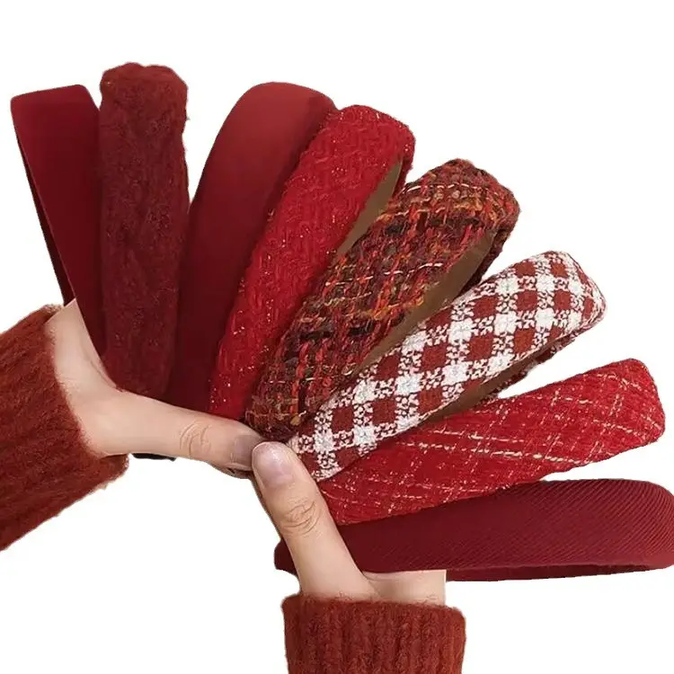 Red New Year Skull Top Hairpin Headband for Women