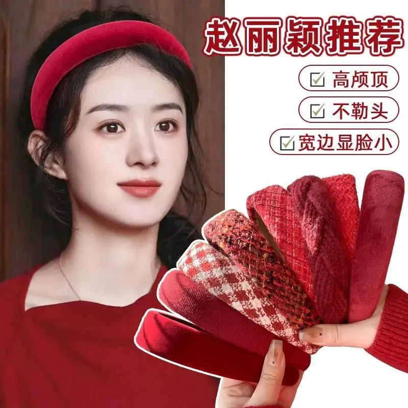 Red New Year Skull Top Hairpin Headband for Women — feature 1