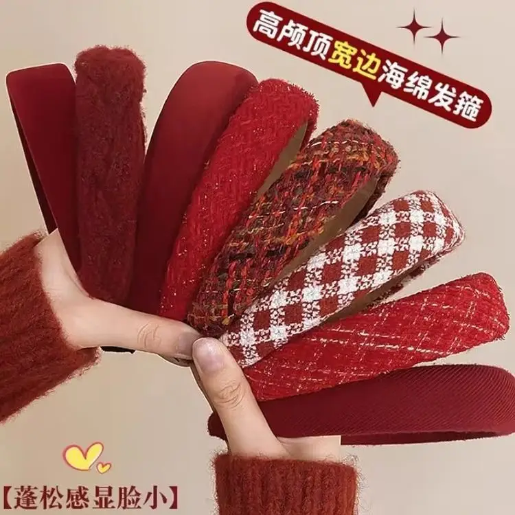 Red New Year Skull Top Hairpin Headband for Women — feature 4