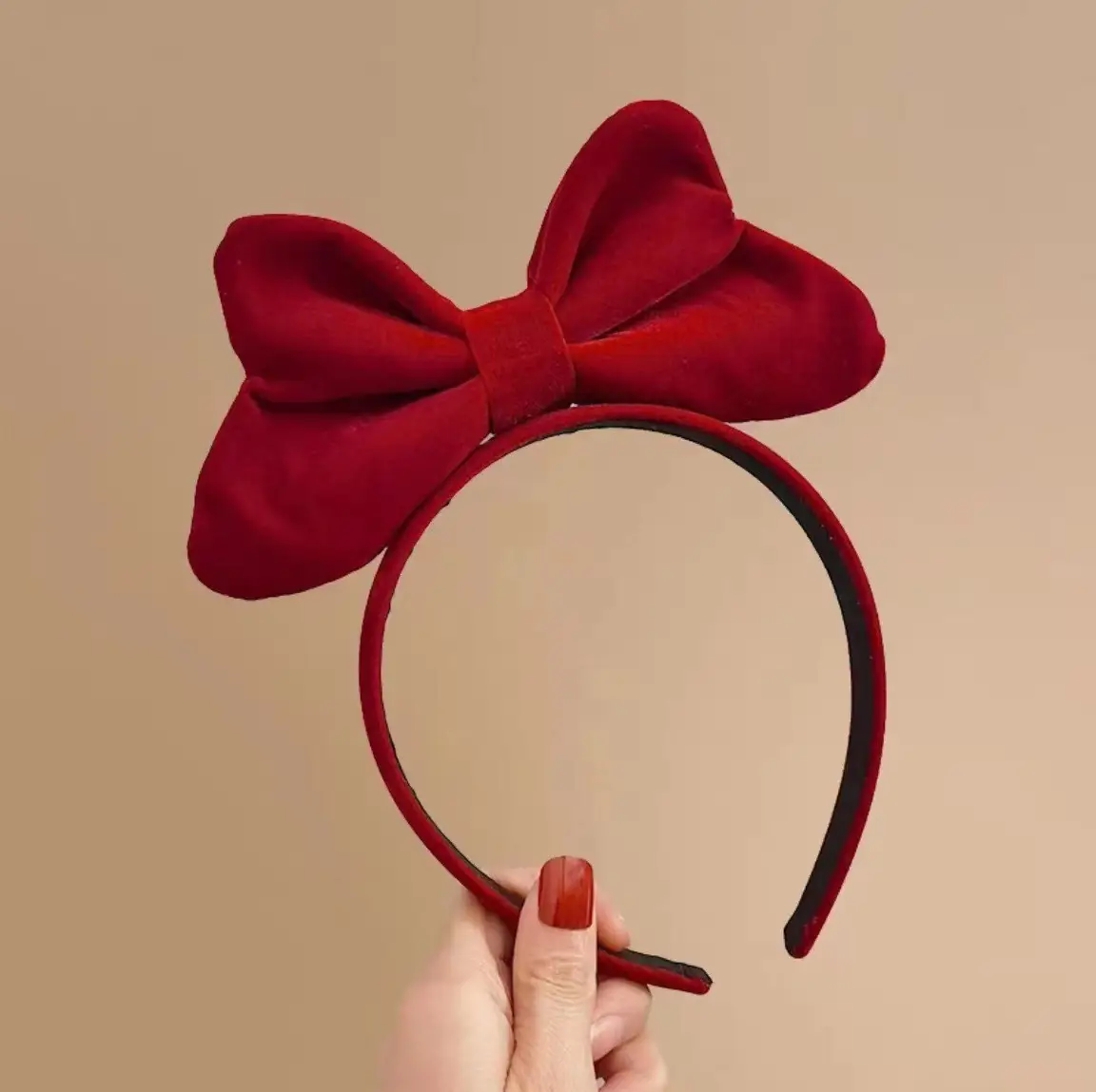 Red New Year Skull Top Hairpin Headband for Women