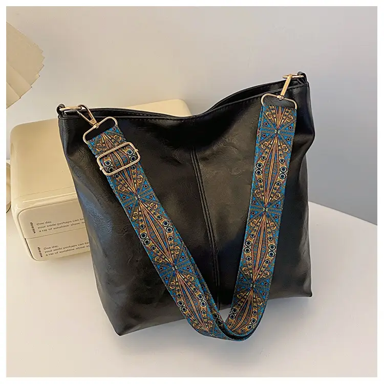 Women's Ethnic Wide Strap Bucket Bag 2024 - Image 6
