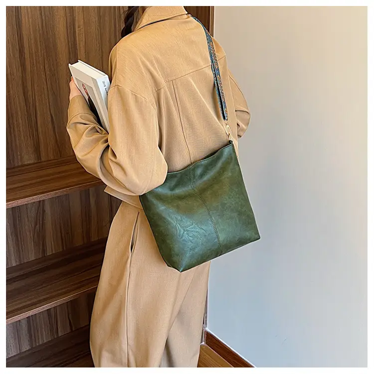 Women's Ethnic Wide Strap Bucket Bag 2024 - Image 7
