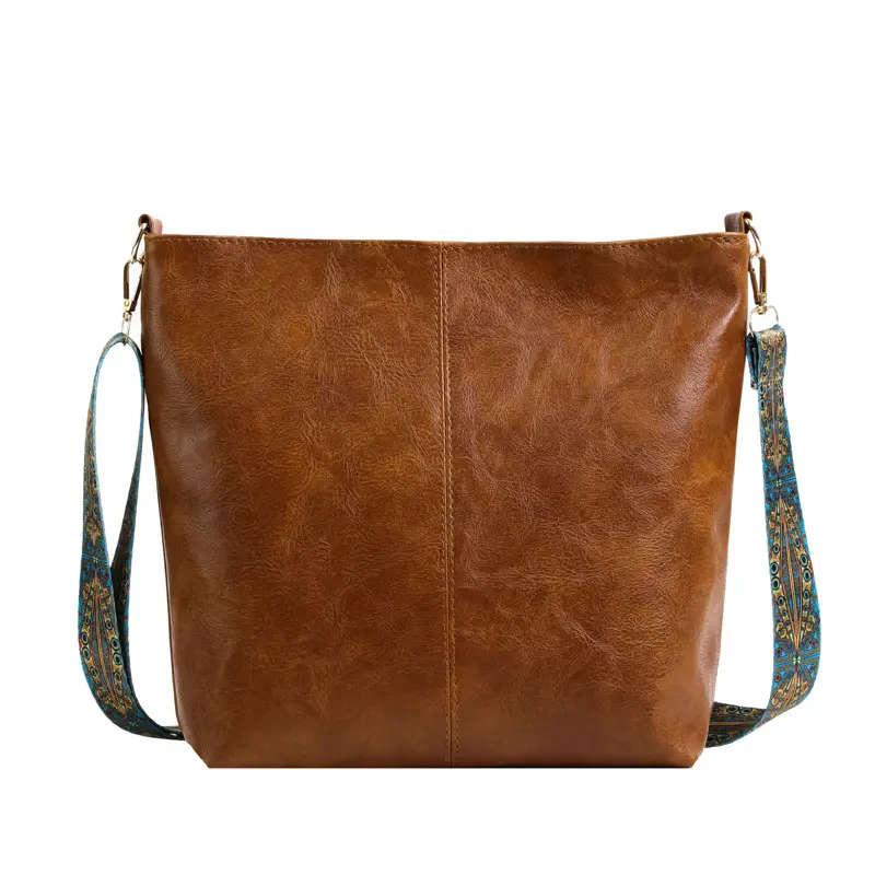 Women's Ethnic Wide Strap Bucket Bag 2024 - Image 9