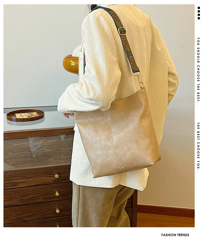 Women's Ethnic Wide Strap Bucket Bag 2024 — feature 2
