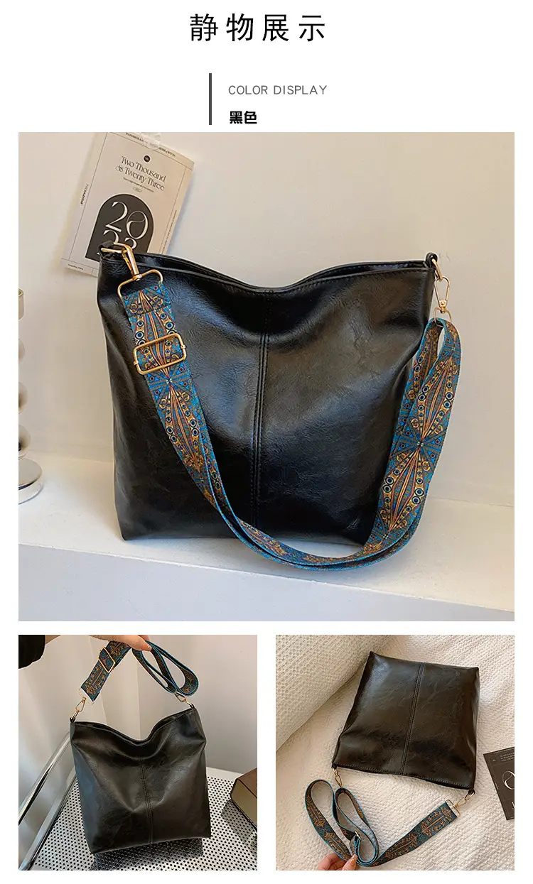 Women's Ethnic Wide Strap Bucket Bag 2024 — feature 27