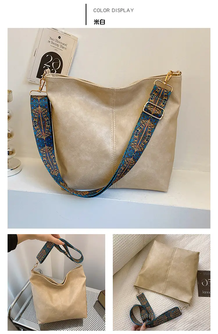 Women's Ethnic Wide Strap Bucket Bag 2024 — feature 28