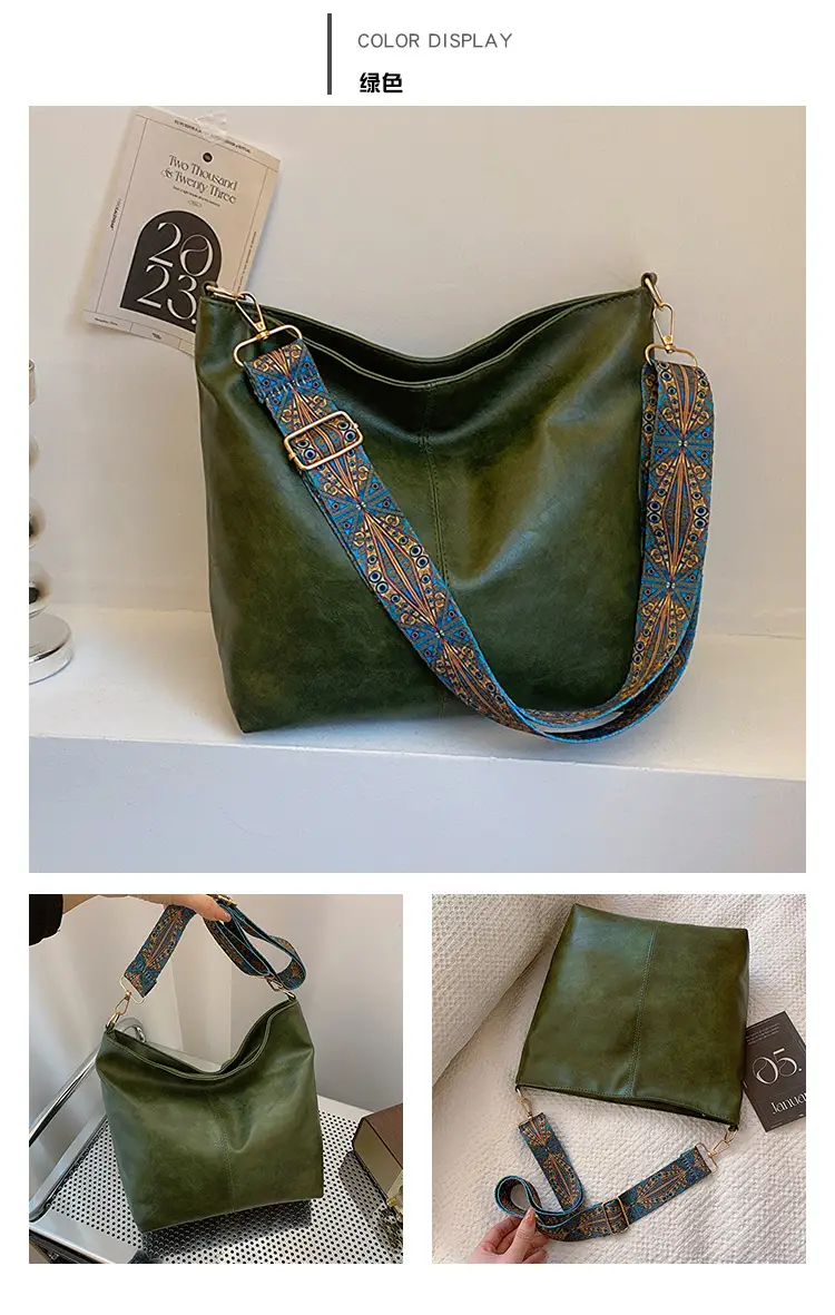 Women's Ethnic Wide Strap Bucket Bag 2024 — feature 29
