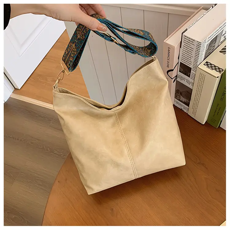 Women's Ethnic Wide Strap Bucket Bag 2024 - Image 2