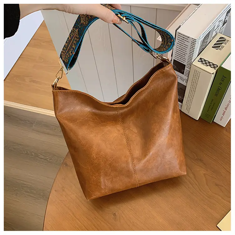 Women's Ethnic Wide Strap Bucket Bag 2024 - Image 3