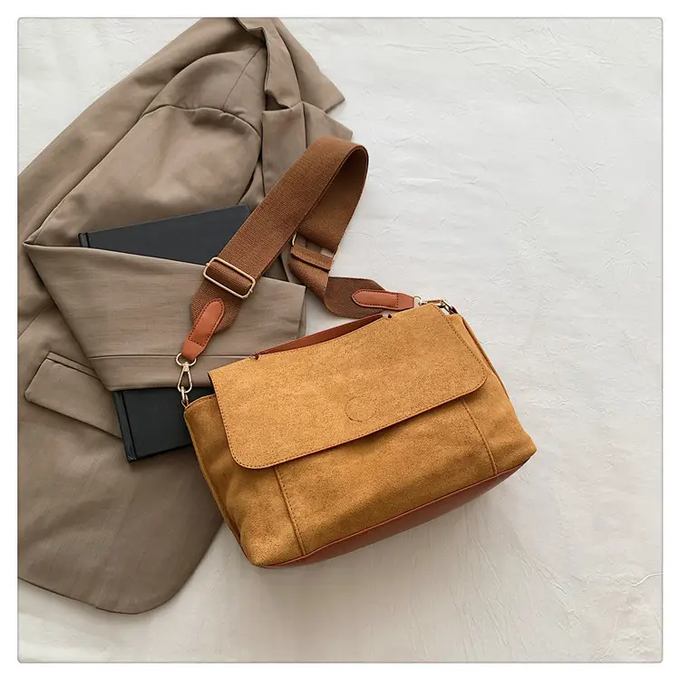 Women's 2-Piece Canvas Shoulder Bag with Crossbody Strap - Image 2