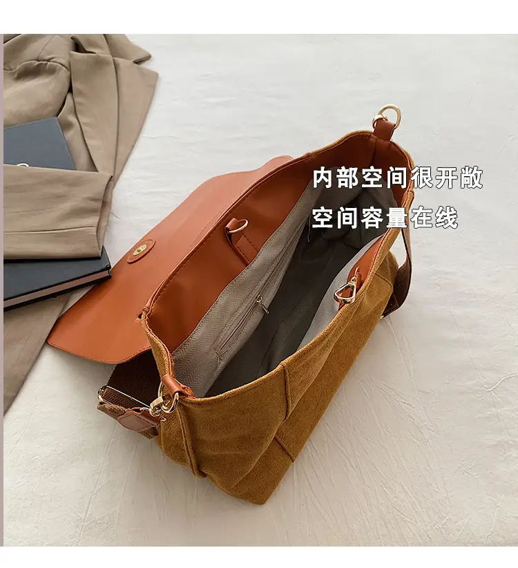 Women's 2-Piece Canvas Shoulder Bag with Crossbody Strap — feature 10