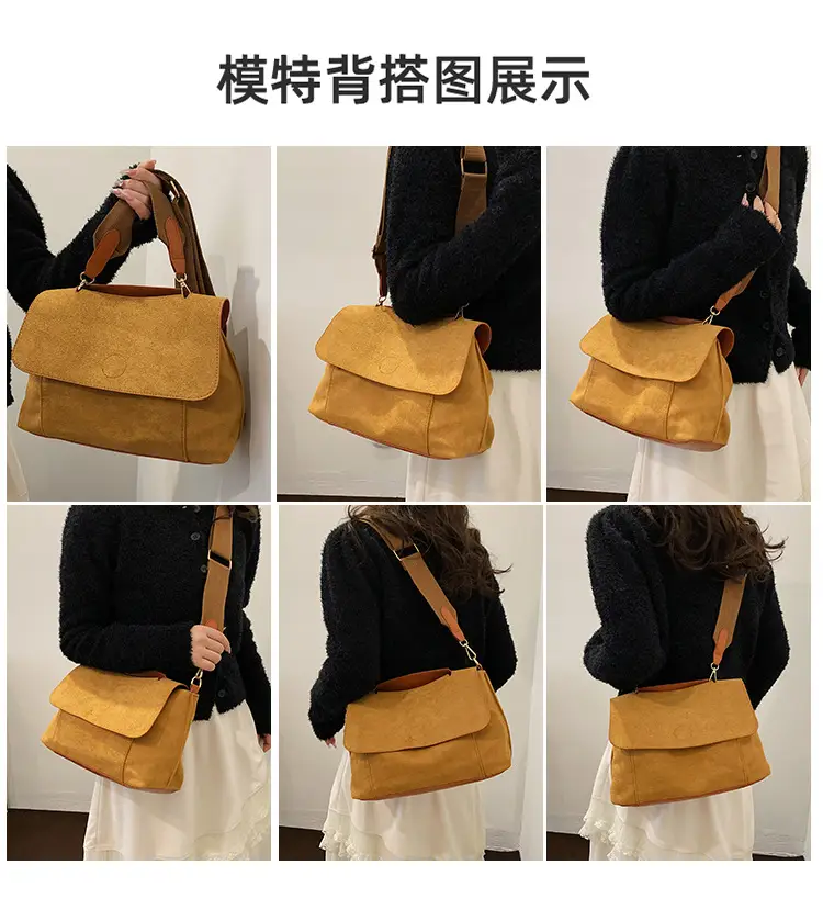 Women's 2-Piece Canvas Shoulder Bag with Crossbody Strap — feature 11