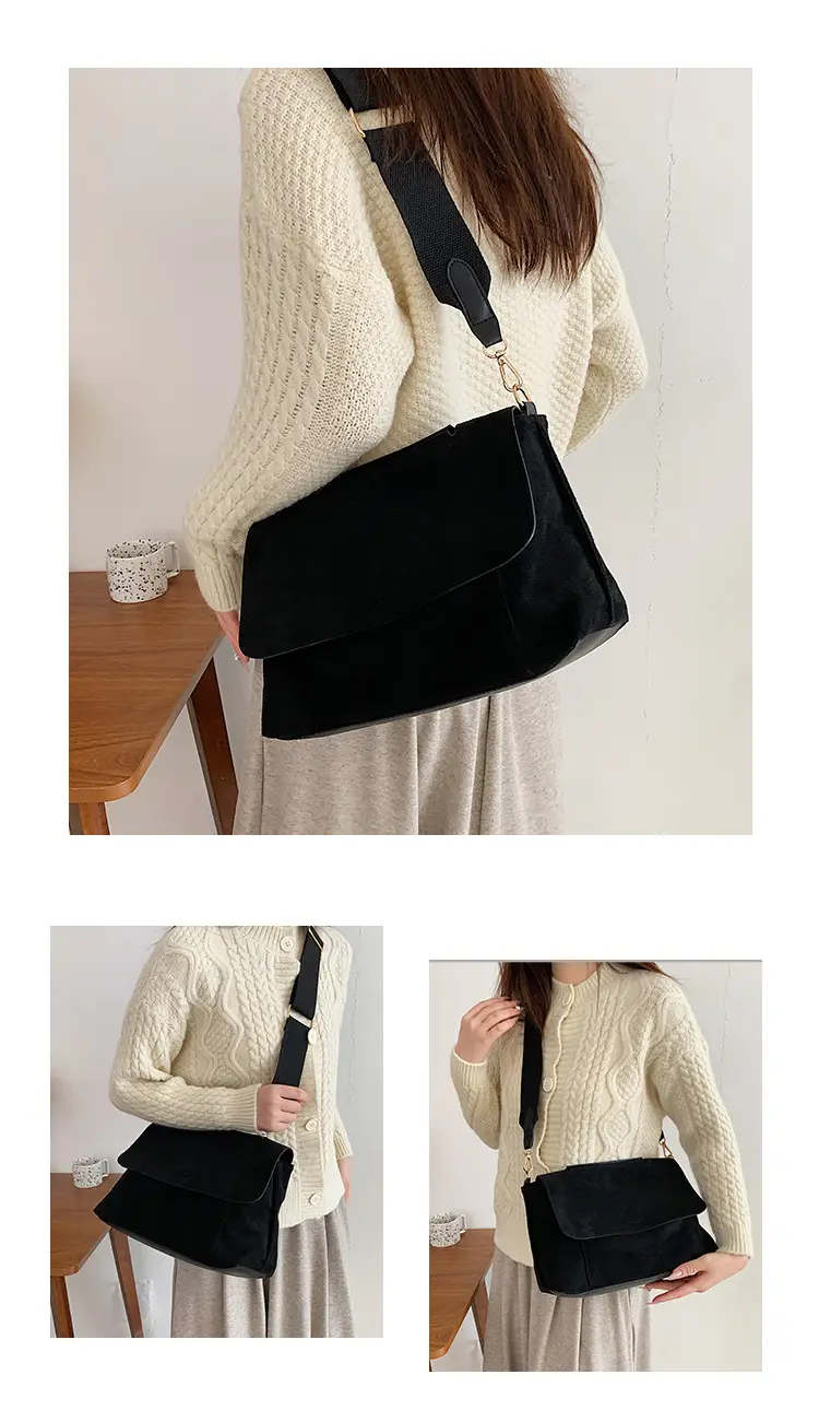Women's 2-Piece Canvas Shoulder Bag with Crossbody Strap — feature 31