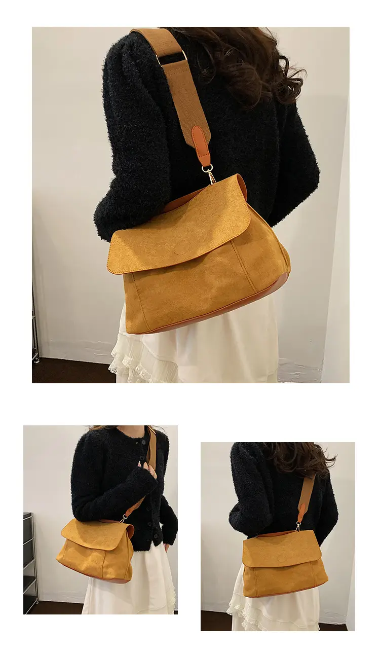 Women's 2-Piece Canvas Shoulder Bag with Crossbody Strap — feature 32