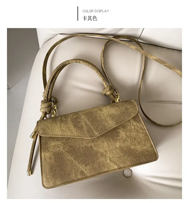 Women's Small Square Grey Shoulder Crossbody Bag — feature 10