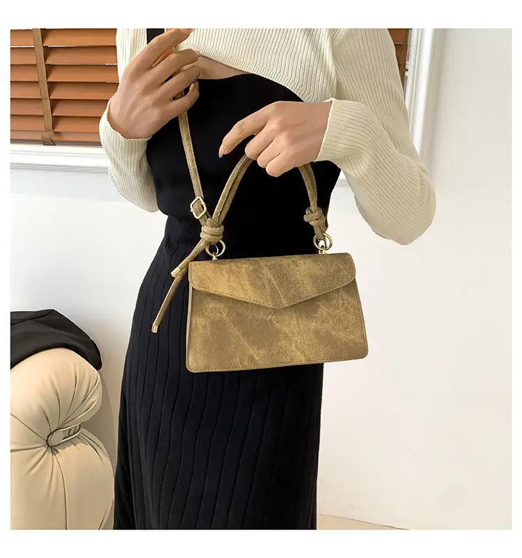 Women's Small Square Grey Shoulder Crossbody Bag — feature 15