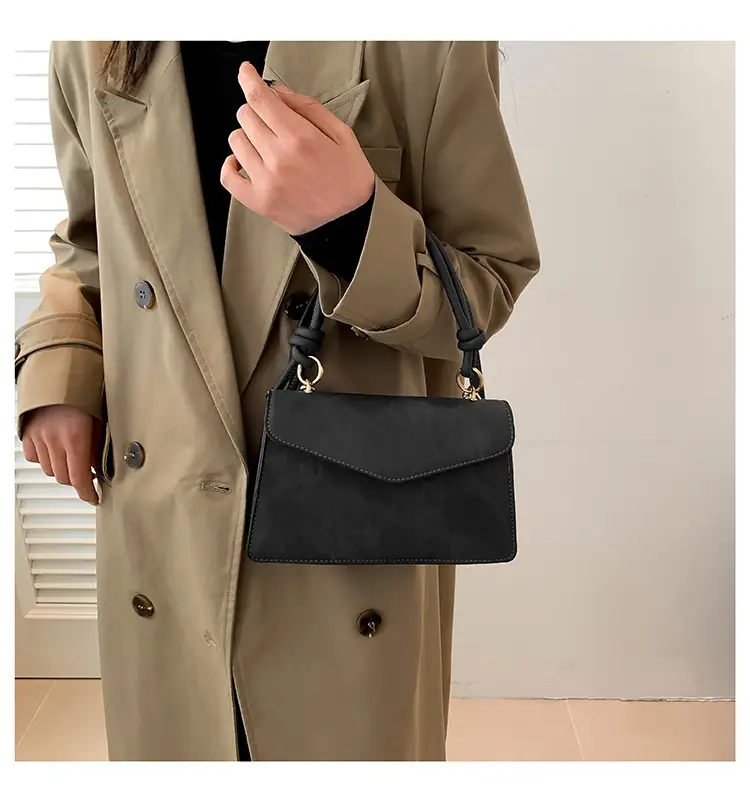 Women's Small Square Grey Shoulder Crossbody Bag — feature 17