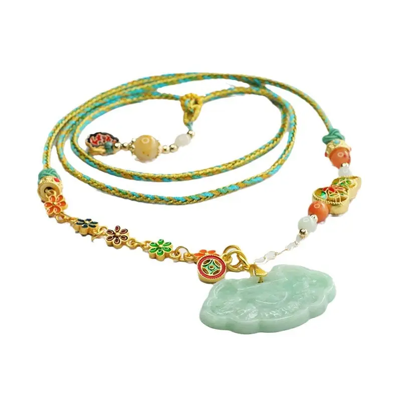 Guan Yu Jade Pendant Safety Lock Hanging Ornament - Image 5