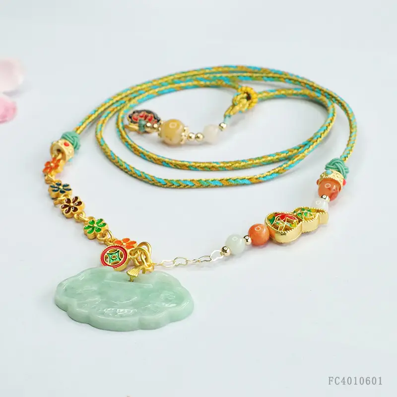Guan Yu Jade Pendant Safety Lock Hanging Ornament — feature 4