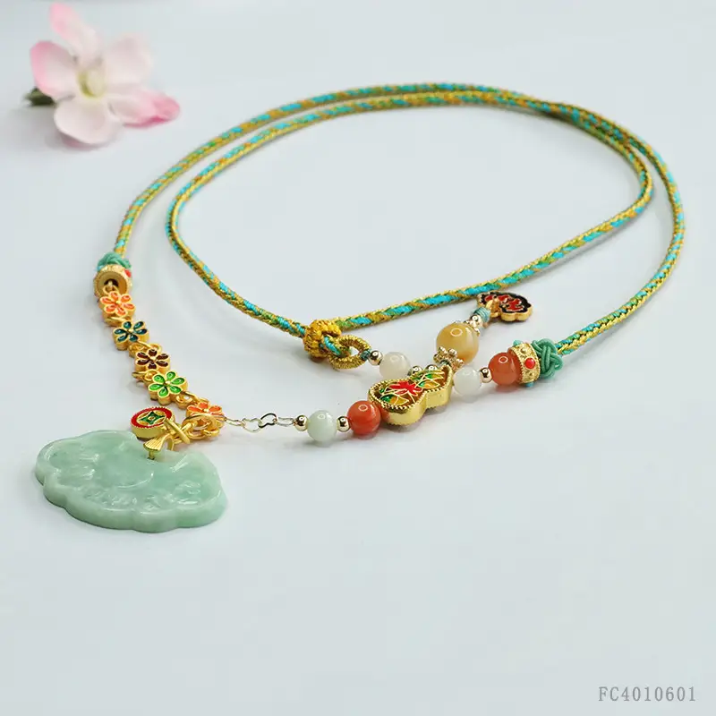 Guan Yu Jade Pendant Safety Lock Hanging Ornament — feature 8