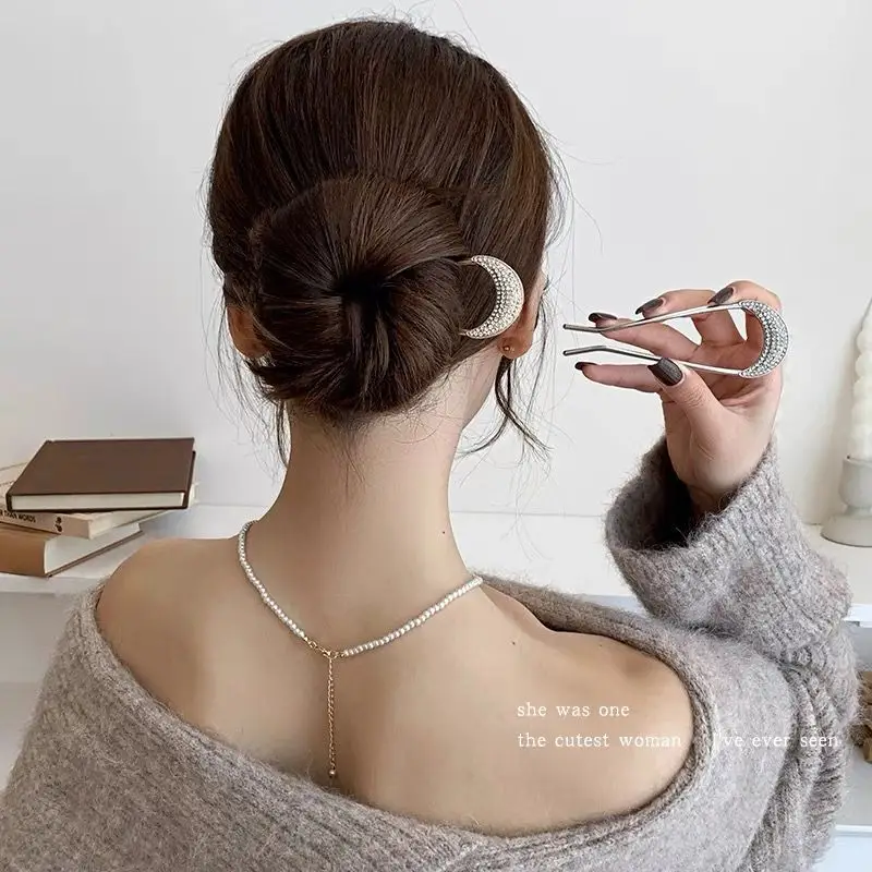 Elegant Pearl Hairpin for Women Golden Modern Style — feature 15