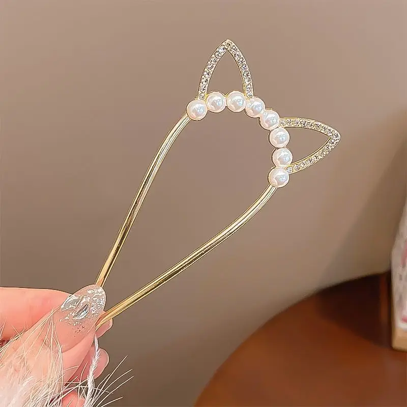 Elegant Pearl Hairpin for Women Golden Modern Style — feature 18