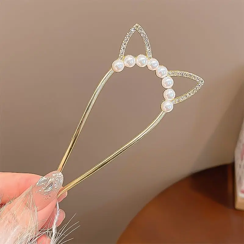 Elegant Pearl Hairpin for Women Golden Modern Style - Image 4