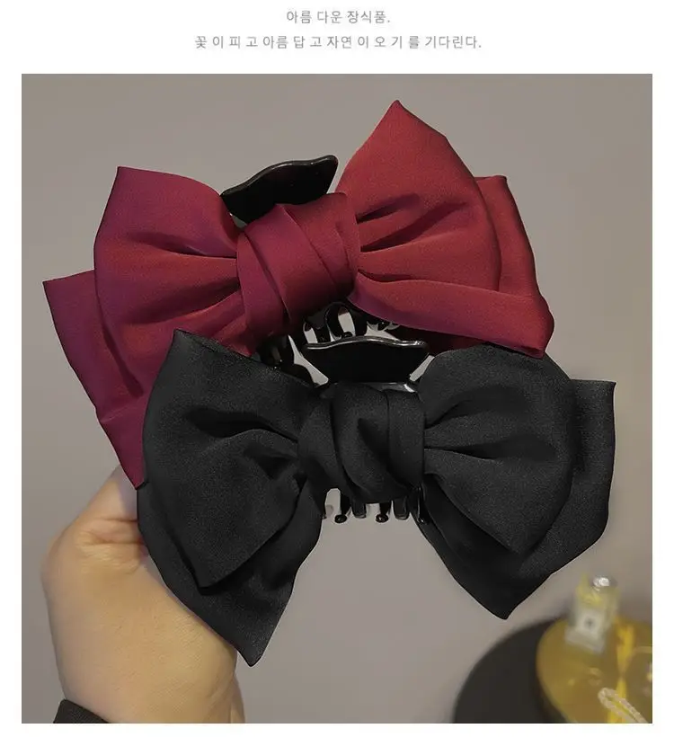 Maroon Bow Princess New Back Head Clip Large — feature 5