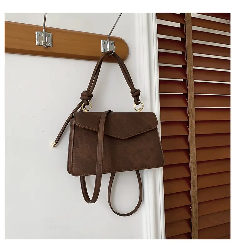 Grey Suede Shoulder Crossbody Bag for Women — feature 26