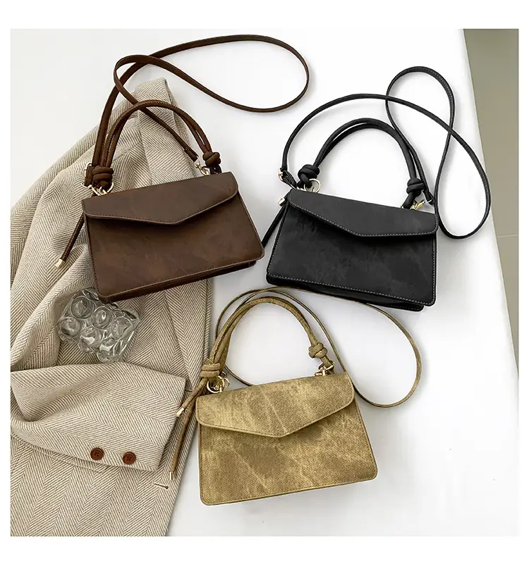 Grey Suede Shoulder Crossbody Bag for Women — feature 32