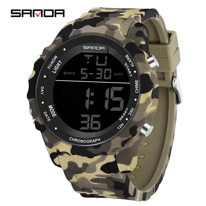 Sanda Camouflage Digital Watch for Men Women - Image 6