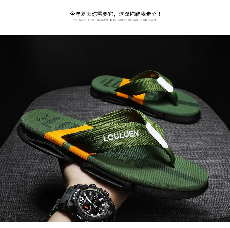 2026 New Cross-Border Men's Flip-Flops for Summer, Large Size Trendy Shoes, Outdoor Beach Sandals, Men's Thong Sandals — feature 8
