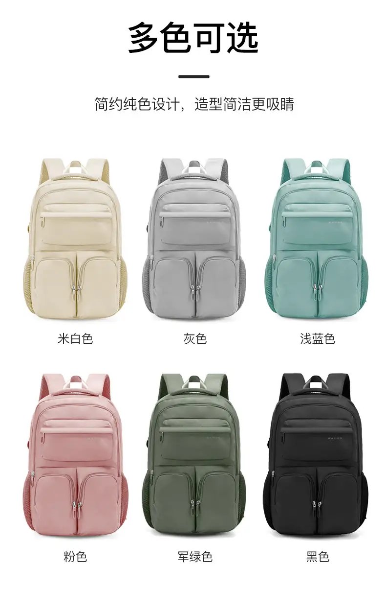 Women Large Capacity Korean Fashion Backpack Grey — feature 6