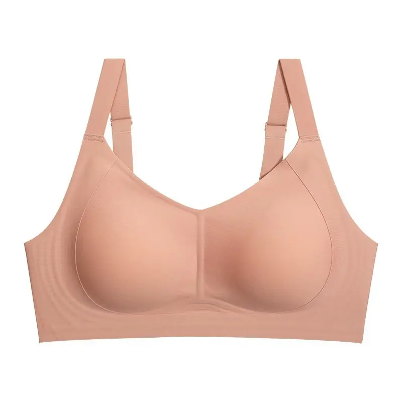 Thin pull-up seamless underwear for women, big chest, small, no steel ring, breast collection, anti-sagging, push up plus size bra