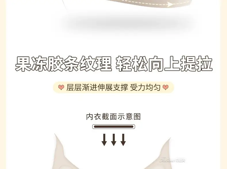 Thin pull-up seamless underwear for women, big chest, small, no steel ring, breast collection, anti-sagging, push up plus size bra — feature 10