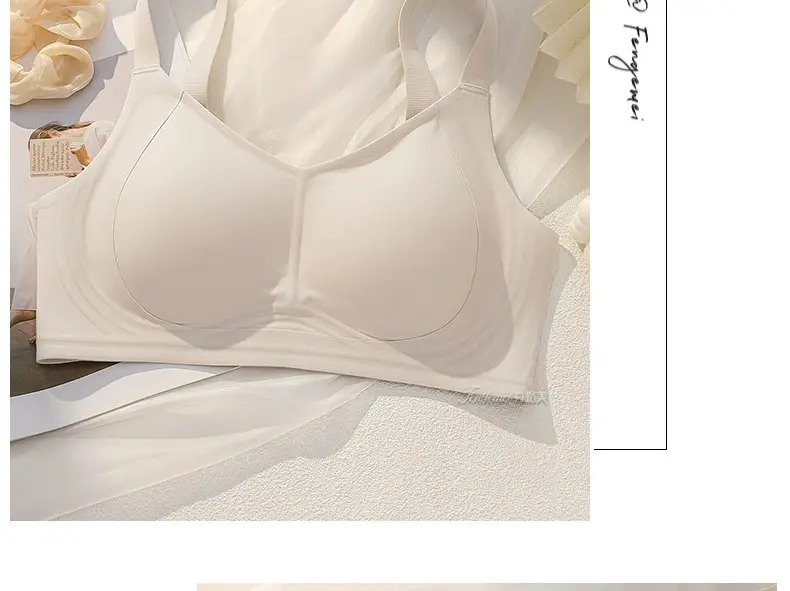 Thin pull-up seamless underwear for women, big chest, small, no steel ring, breast collection, anti-sagging, push up plus size bra — feature 44
