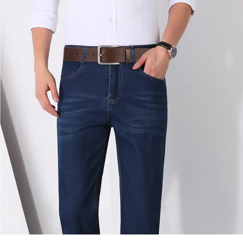 Men's Genuine Leather Belt Brown Pin Buckle — feature 8